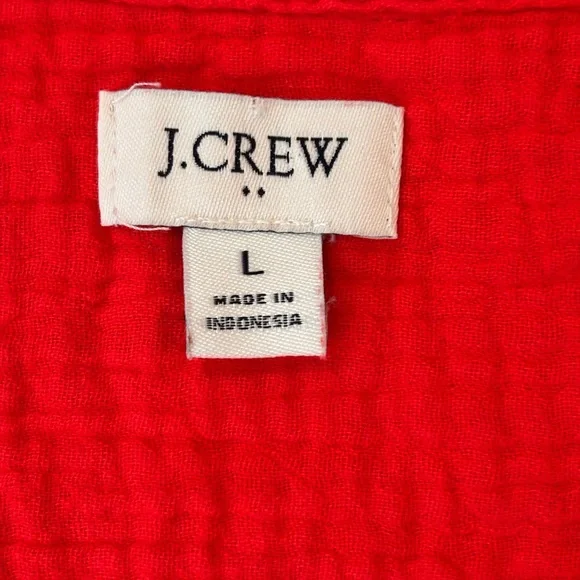 J. Crew Red Button-Up Shirt - Picture 6 of 7